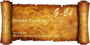 Gonda Csilla névjegykártya